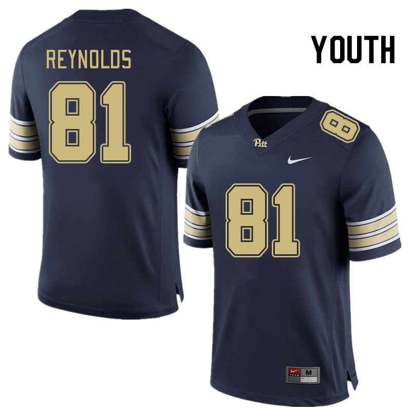 Youth #81 Daejon Reynolds Pitt Panthers College Football Jerseys Stitched Sale-Navy